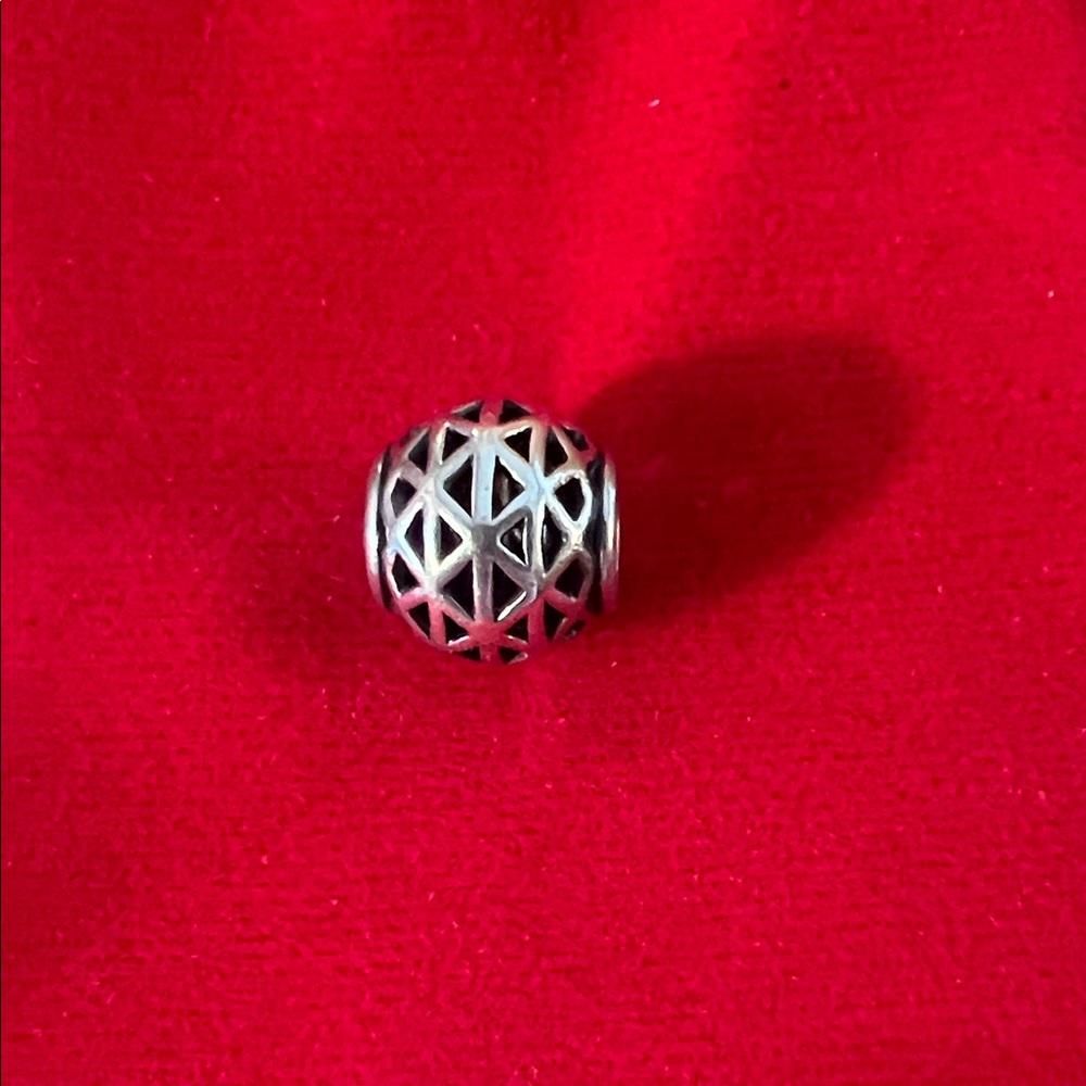 Sterling Silver Openwork Geometric Bead